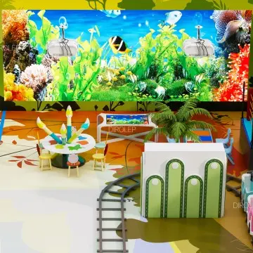 Dirolep Park Interactive Painting game commercial kids park children indoor playground manufacturer kids soft play equipment for amusement park support customization