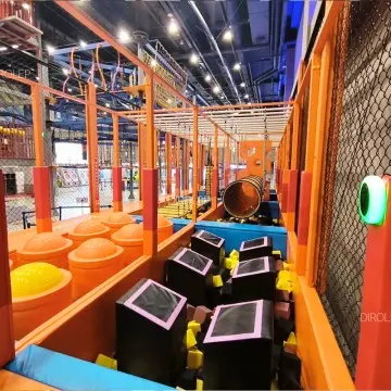Dirolep ParK Trendy Themed Indoor Playground Equipment Commercial Play Area with Trampoline Ropes Course, and Climbing Facilities