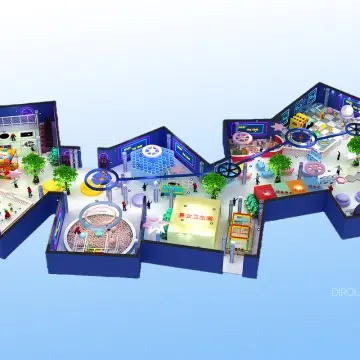 Dirolep Park Morandi Themed Custom Children's Designer Plastic Slides Indoor Playground Toys for Kindergarten Certified Amusement Park