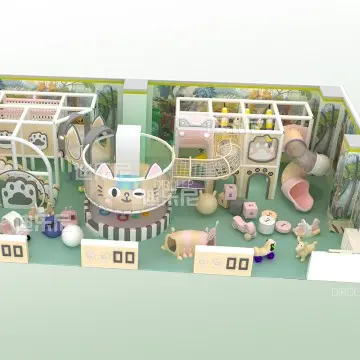 Dirolep ParK Jungle Themed Indoor Playground Jumping Park Commerical Trampoline Park Equipment with Air Coaster, Foam Pit, Ninja Course, Ball Pool