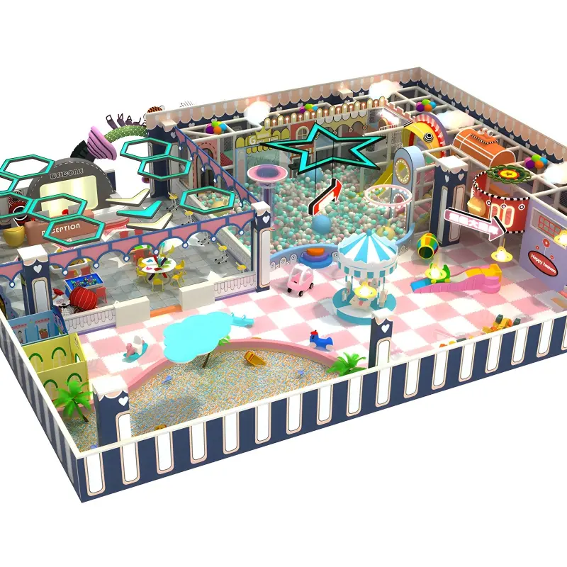 Kids Interactive Indoor Commercial Athletic Playground Slide Park